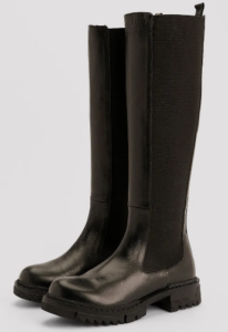 Leather Profile Shaft Boots 