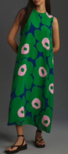 Marimekko Migot Unikko Cupro Midi Dress