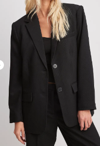 Oversized Twill Blazer